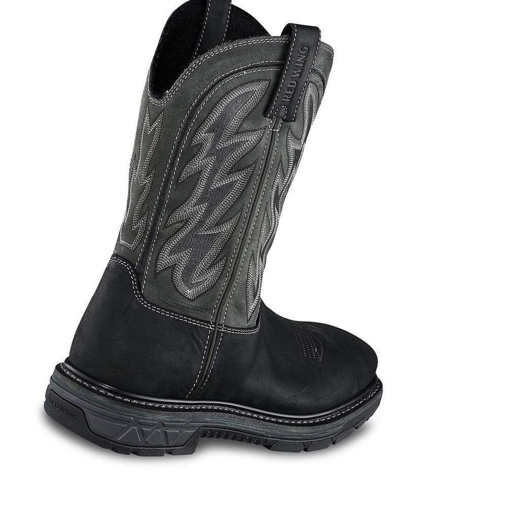 Red Wing 11-inch Vandtætte, Sikkerheds Tå Pull On Støvler Herre Sort | DK238OKI