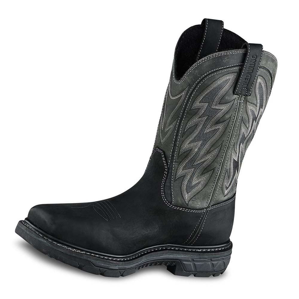 Red Wing 11-inch Vandtætte, Sikkerheds Tå Pull On Støvler Herre Sort | DK238OKI