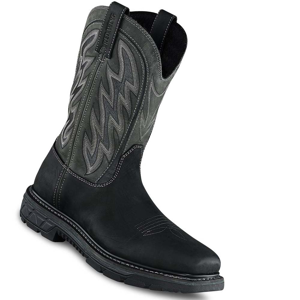 Red Wing 11-inch Vandtætte, Sikkerheds Tå Pull On Støvler Herre Sort | DK238OKI