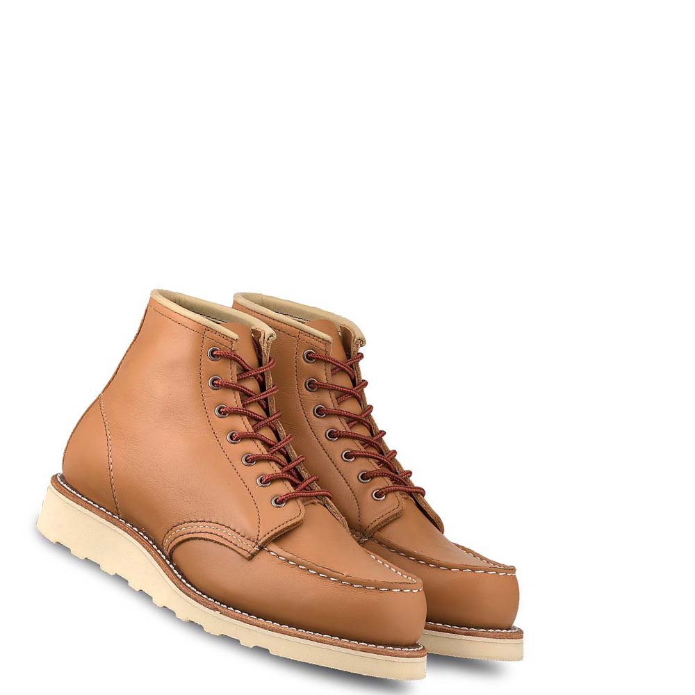 Red Wing 6-Inch Classic Moc Heritage Kort in Boundary Læder Støvler Dame Brune | DK128GSO