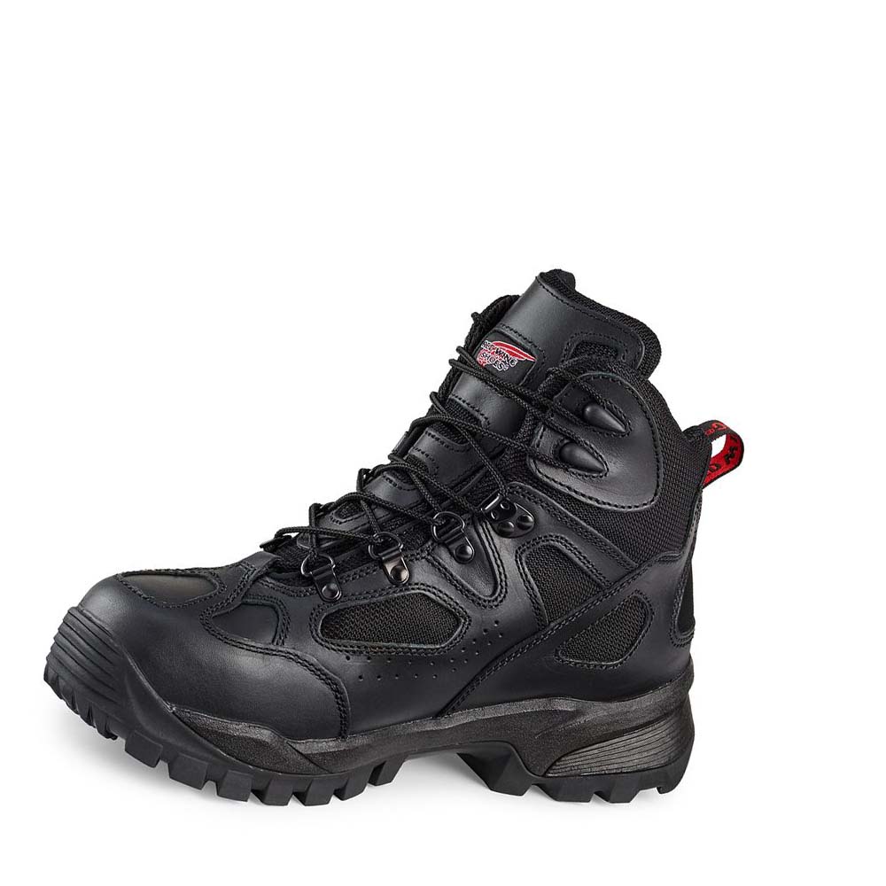 Red Wing 6-inch Sikkerheds Tå Vandrestøvler Herre Sort | DK268TCE