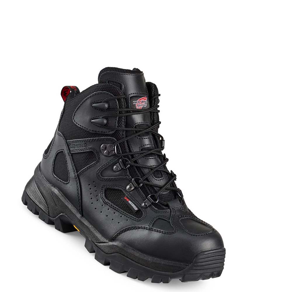 Red Wing 6-inch Sikkerheds Tå Vandrestøvler Herre Sort | DK268TCE