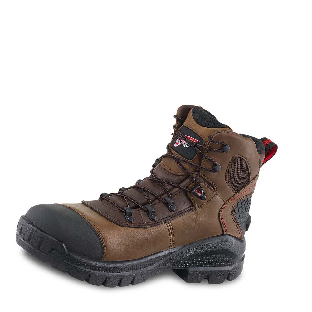 Red Wing 6-inch Soft Tå Arbejdsstøvler Herre Brune | DK97ZUT