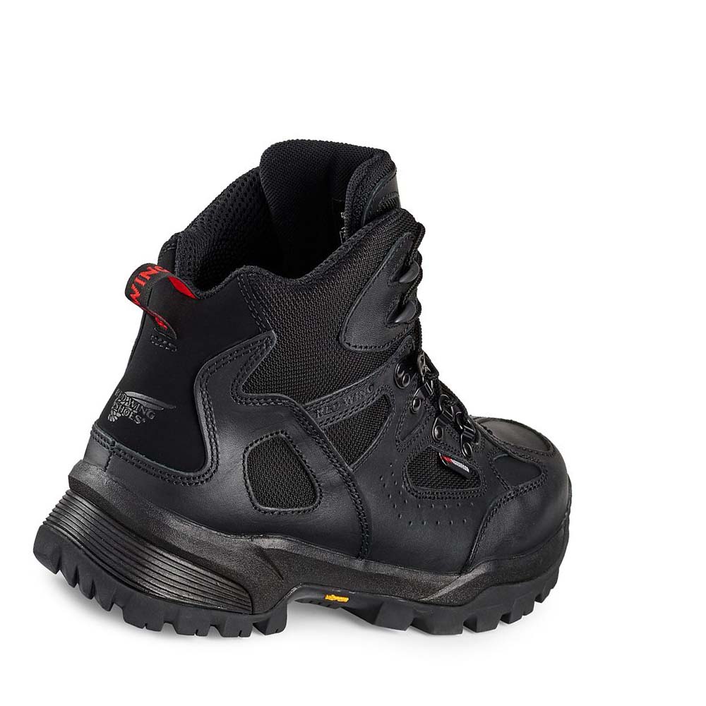 Red Wing 6-inch Vandtætte Sikkerheds Tå Vandrestøvler Herre Sort | DK258GSO