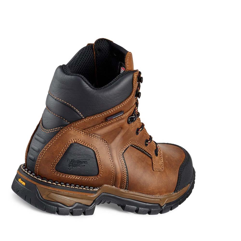 Red Wing 6-inch Vandtætte Soft Tå Arbejdsstøvler Herre Brune | DK95CTV