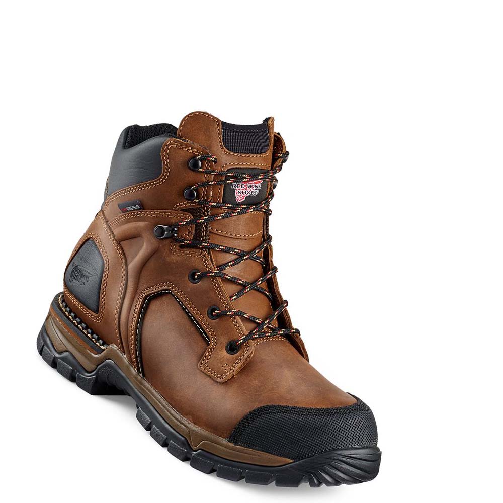 Red Wing 6-inch Vandtætte Soft Tå Arbejdsstøvler Herre Brune | DK95CTV