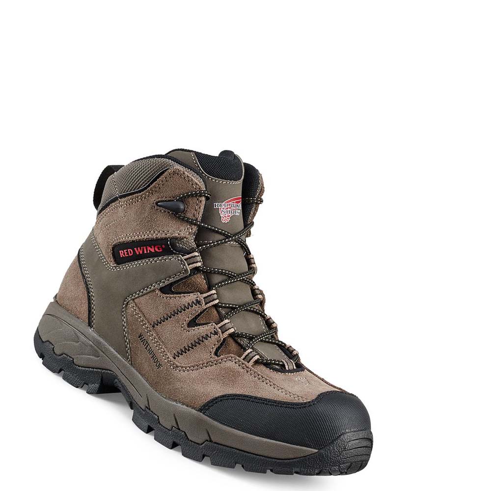 Red Wing 6-inch Vandtætte Soft Tå Hiker Arbejdsstøvler Herre Olivengrøn | DK87RVD