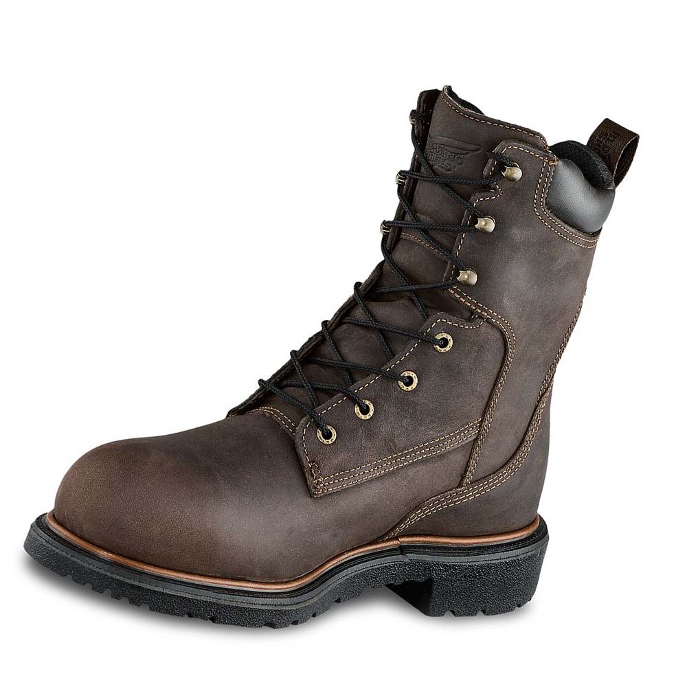 Red Wing 8-inch Insulated, Vandtætte Soft Tå Arbejdsstøvler Herre Taupe | DK72LIS