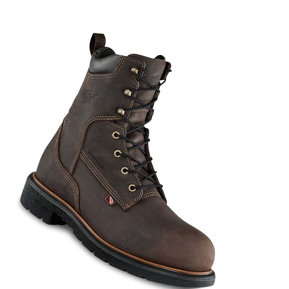 Red Wing 8-inch Insulated, Vandtætte Soft Tå Arbejdsstøvler Herre Taupe | DK72LIS