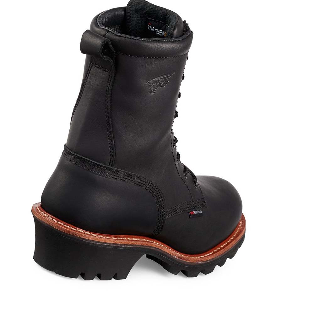 Red Wing 9-inch Insulated, Vandtætte Sikkerhedsstøvler Herre Sort | DK306LIS