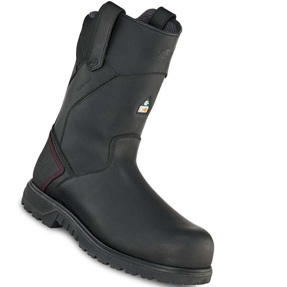 Red Wing Brnr XP 11-inch Vandtætte, Insulated, CSA Sikkerheds Tå Pull On Støvler Herre Sort | DK232GSO