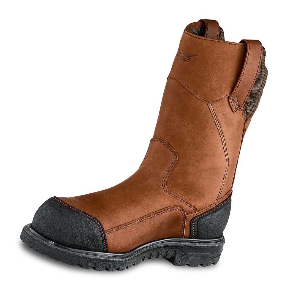 Red Wing Brnr XP 11-inch Vandtætte Sikkerheds Tå Pull On Støvler Herre Brune | DK233FDN