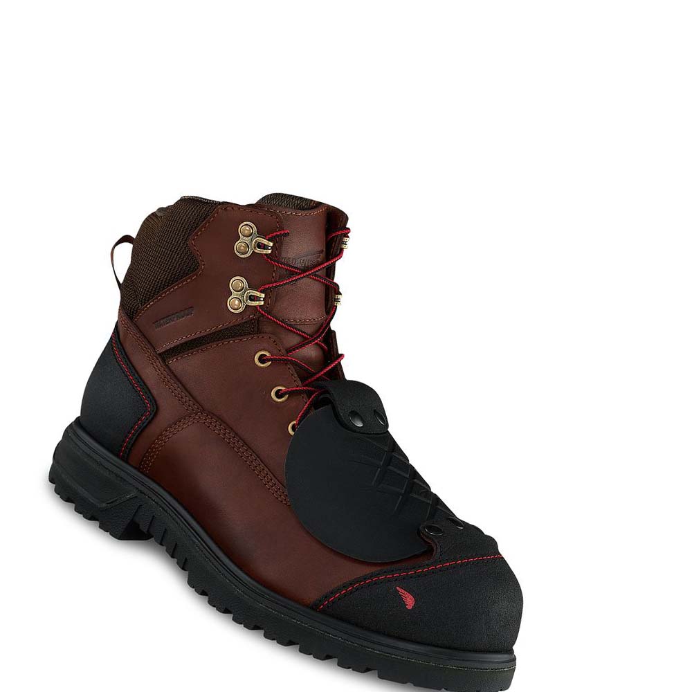 Red Wing Brnr XP 6-inch Sikkerheds Tå Metguard Vandtætte Støvler Herre Bordeaux | DK39MQZ