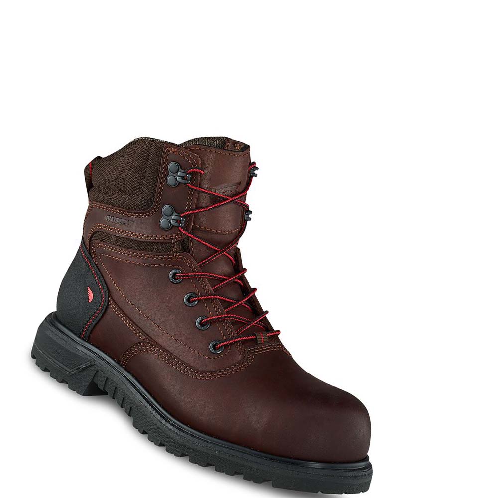 Red Wing Brnr XP 6-inch Vandtætte Sikkerhedsstøvler Dame Bordeaux | DK143MQZ
