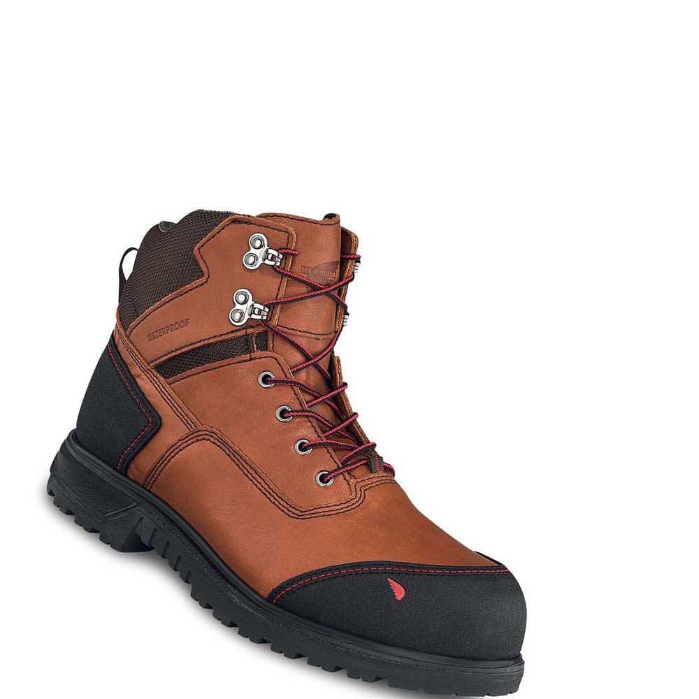 Red Wing Brnr XP 6-inch Vandtætte Sikkerhedsstøvler Herre Brune | DK312DFM