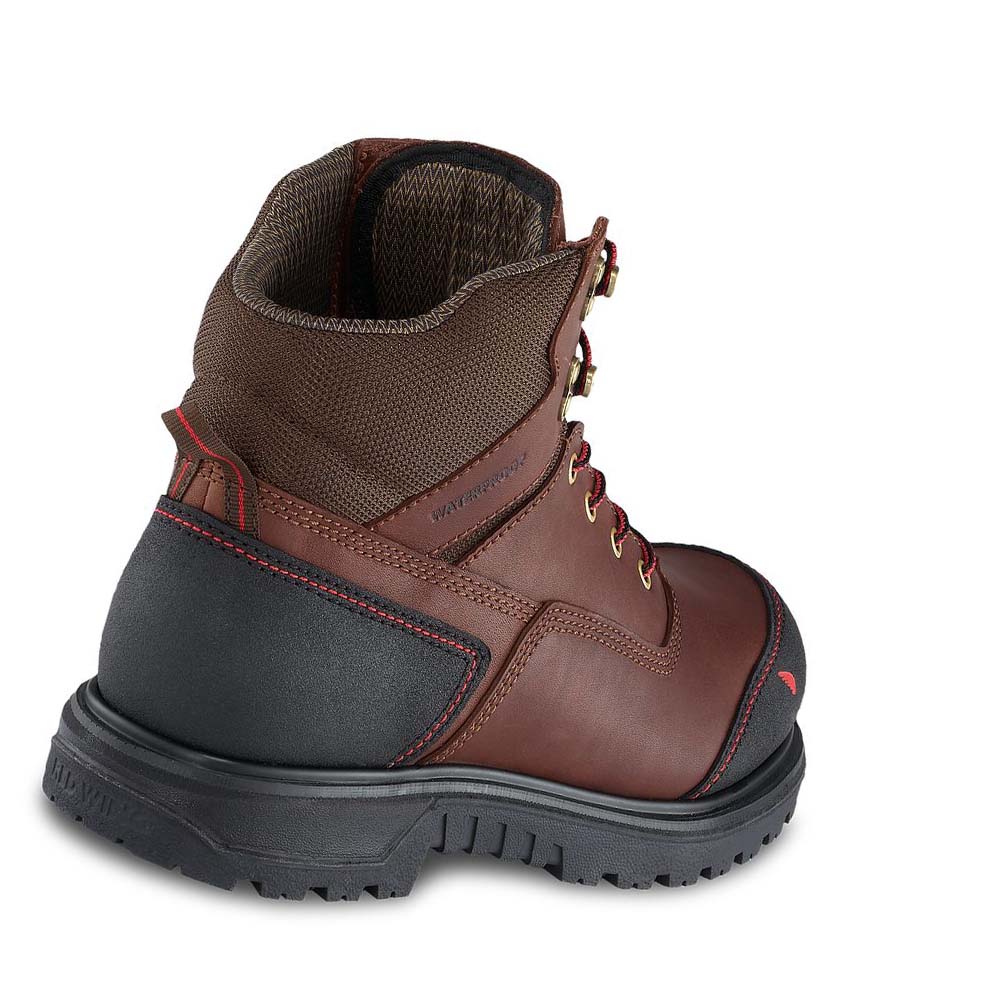 Red Wing Brnr XP 6-inch Vandtætte Soft Tå Arbejdsstøvler Herre Kaffe | DK94VRW