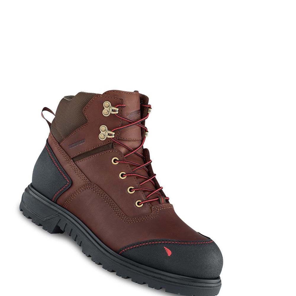 Red Wing Brnr XP 6-inch Vandtætte Soft Tå Arbejdsstøvler Herre Kaffe | DK94VRW