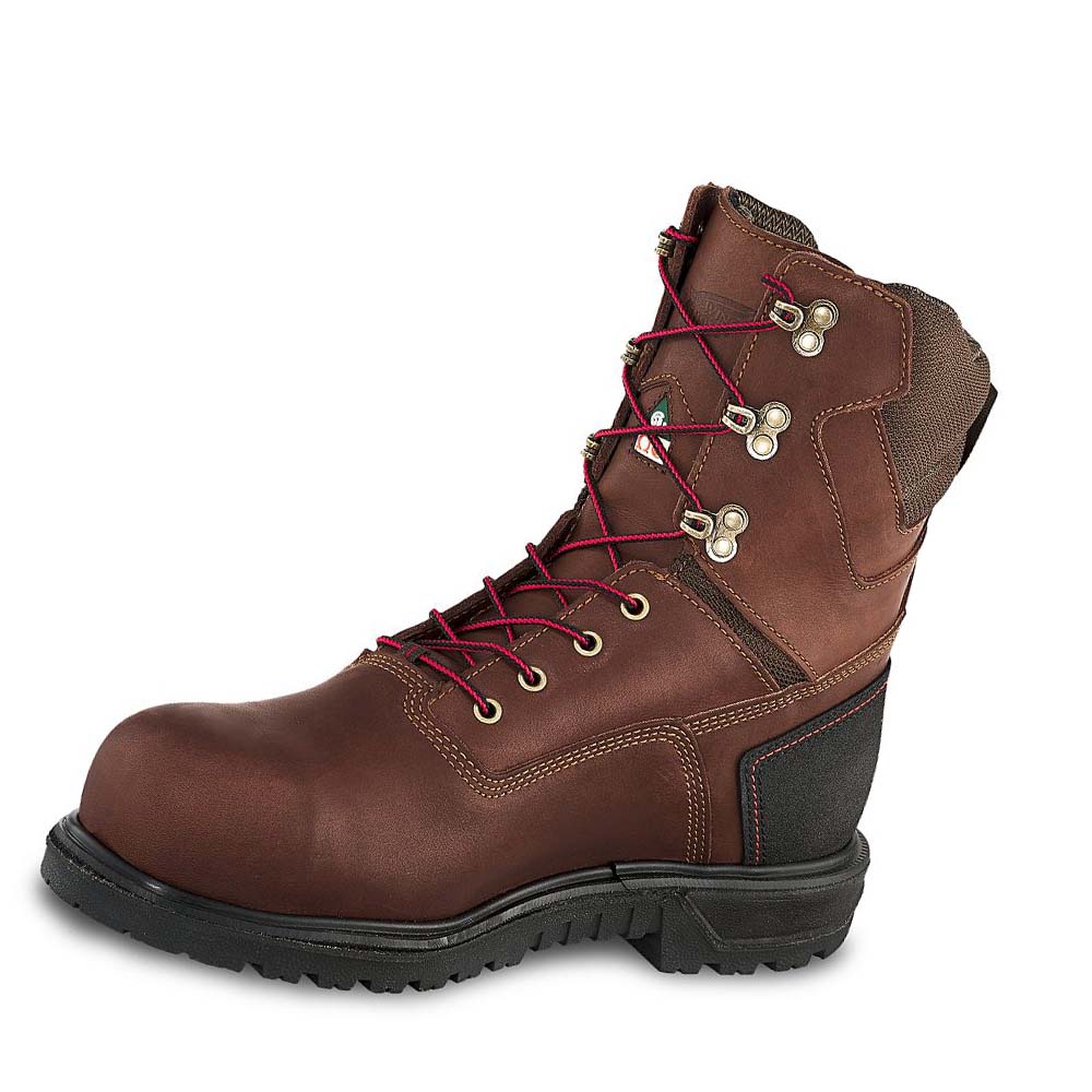 Red Wing Brnr XP 8-inch CSA Sikkerheds Tå Vandtætte Støvler Herre Bordeaux | DK60TCE