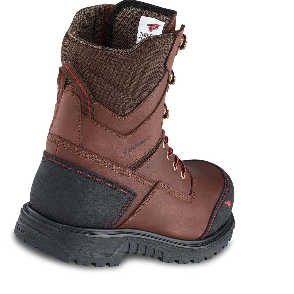 Red Wing Brnr XP 8-inch Insulated, Sikkerheds Tå Vandtætte Støvler Herre Kaffe | DK397YXF