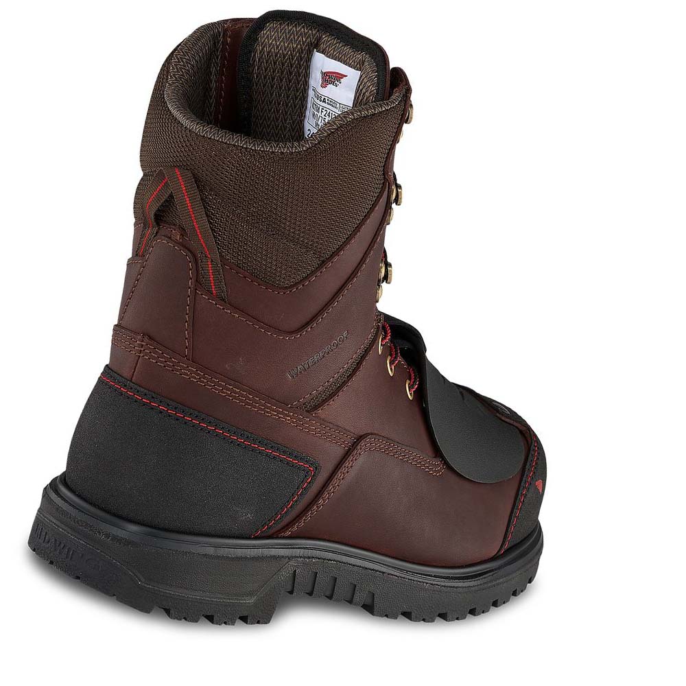 Red Wing Brnr XP 8-inch Sikkerheds Tå Metguard Vandtætte Støvler Herre Bordeaux | DK396UZG
