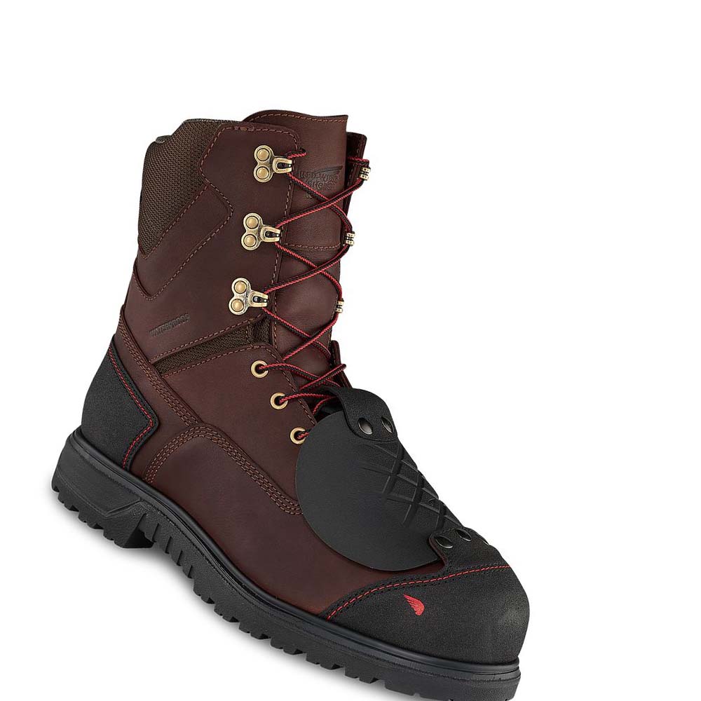 Red Wing Brnr XP 8-inch Sikkerheds Tå Metguard Vandtætte Støvler Herre Bordeaux | DK396UZG