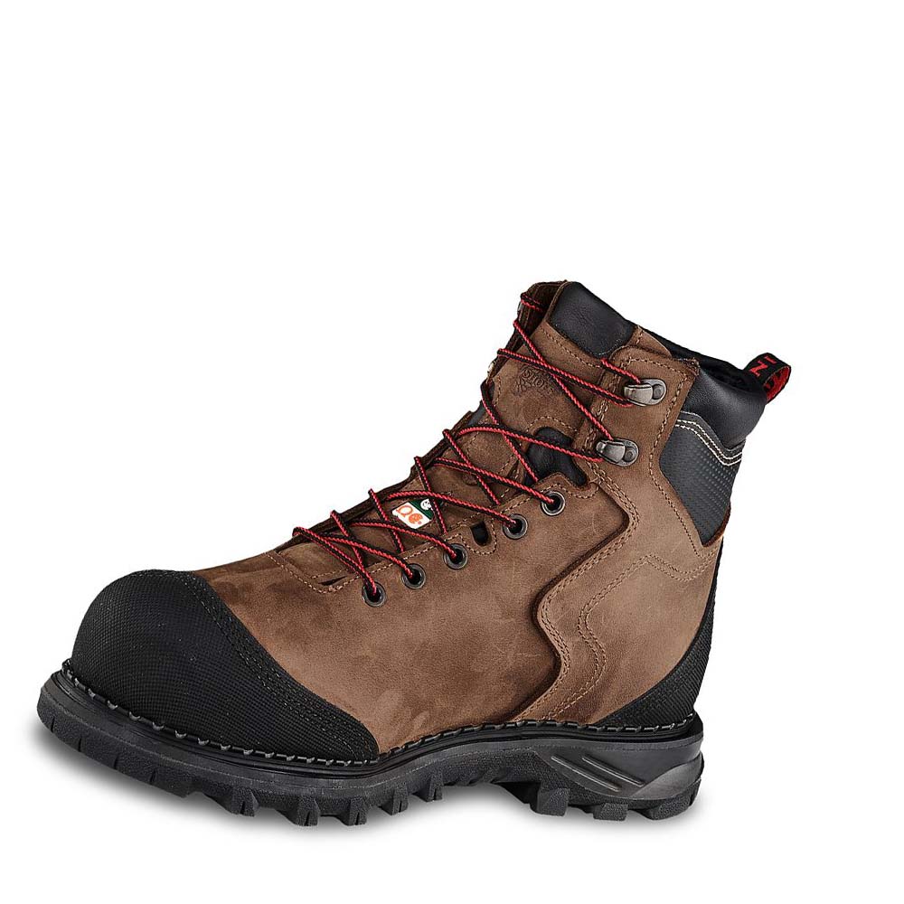 Red Wing Burnside 6-inch Vandtætte, CSA Sikkerhedsstøvler Herre Brune | DK332LIS