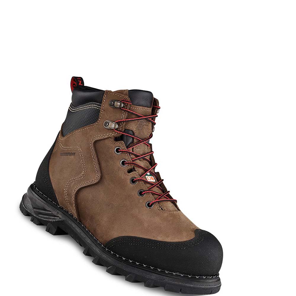 Red Wing Burnside 6-inch Vandtætte, CSA Sikkerhedsstøvler Herre Brune | DK332LIS