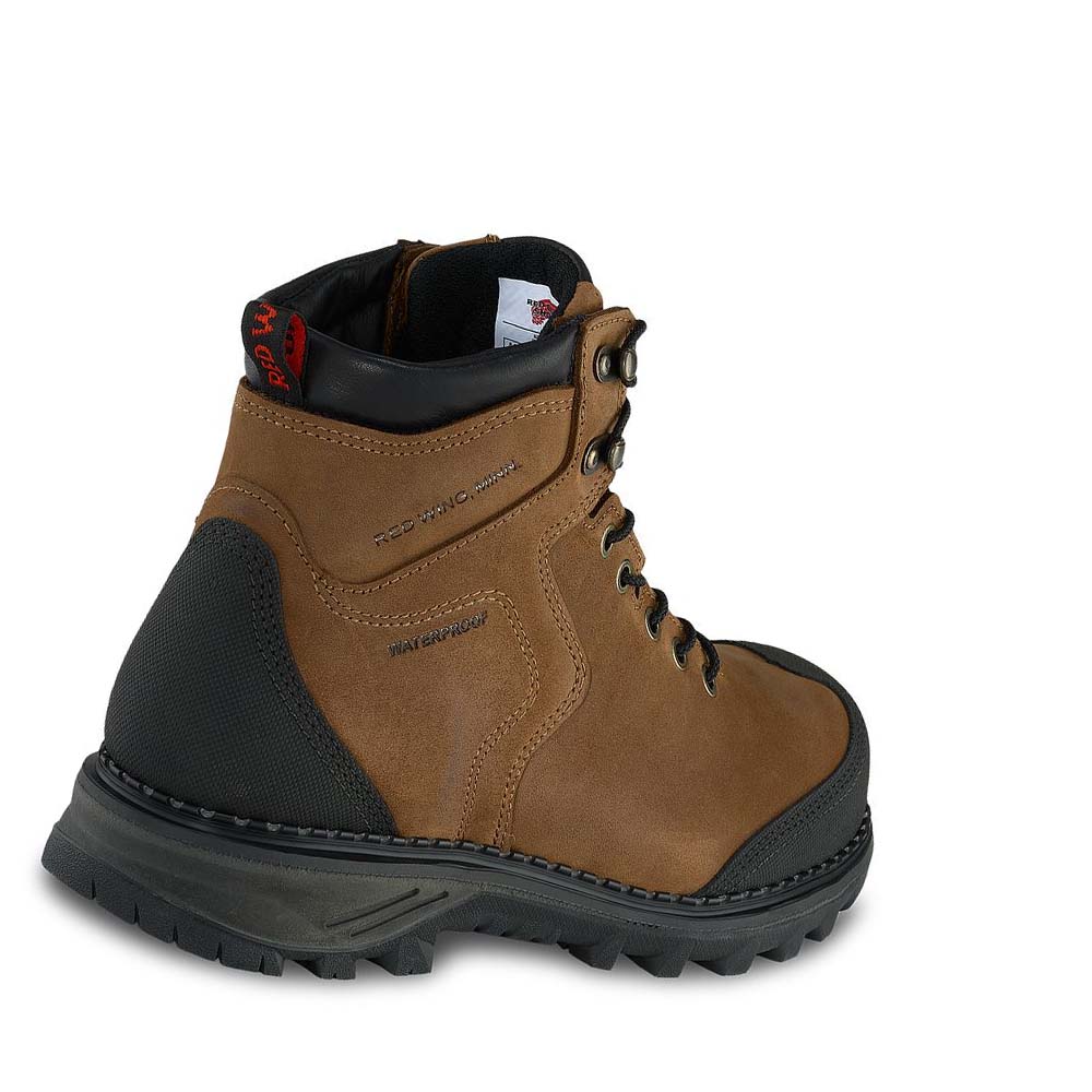 Red Wing Burnside 6-inch Vandtætte Sikkerhedsstøvler Herre Brune | DK335HAP