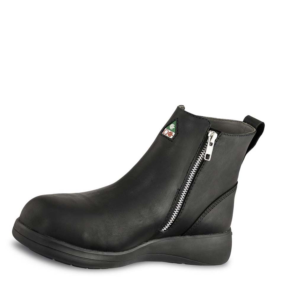 Red Wing CSA 5-inch Sikkerheds Tå Slip-On Sko Dame Sort | DK105SGL