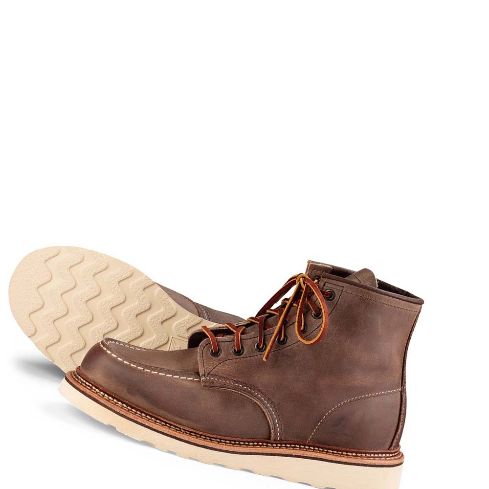 Red Wing Classic Moc Heritage 6-Inch in Rough & Tough Læder Støvler Herre Kaffe | DK217RVD