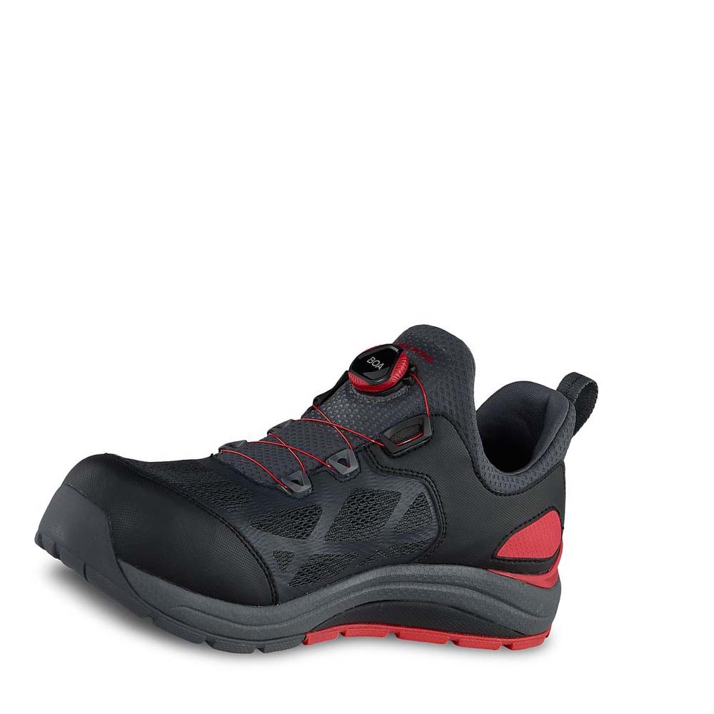 Red Wing CoolTech™ Athletics Sikkerheds Tå Arbejds Sko Herre Sort Rød | DK177KOR