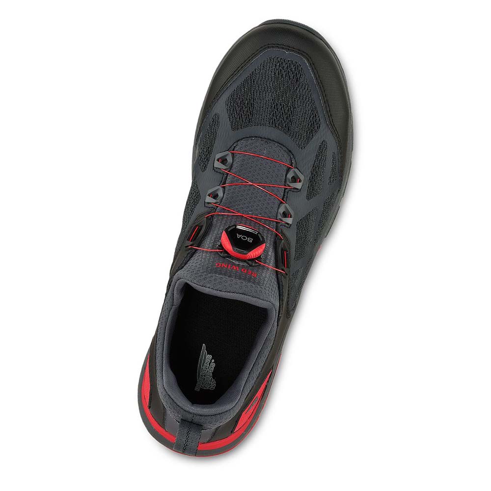 Red Wing CoolTech™ Athletics Sikkerheds Tå Arbejds Sko Herre Sort Rød | DK177KOR