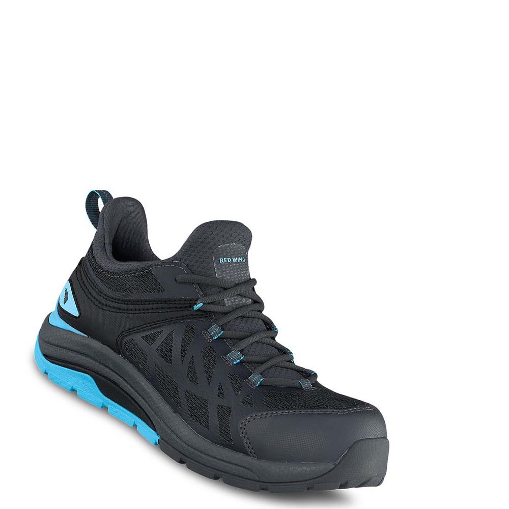 Red Wing CoolTech™ Sikkerheds Tå Atletiske Arbejds Sko Dame Sort Blå | DK101HAP