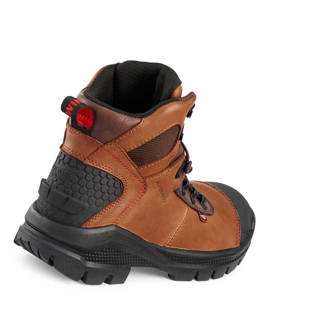 Red Wing Crv™ 6-inch Vandtætte Sikkerhedsstøvler Herre Brune | DK341PJJ