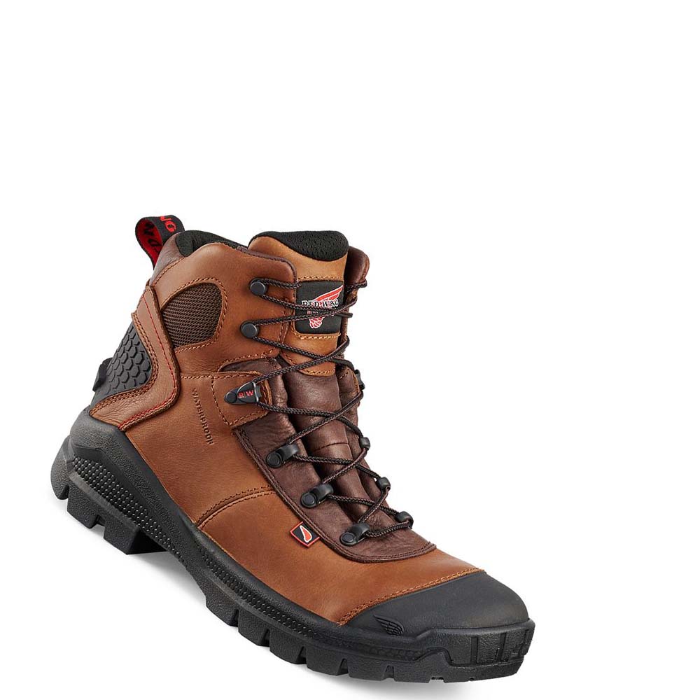 Red Wing Crv™ 6-inch Vandtætte Sikkerhedsstøvler Herre Brune | DK341PJJ
