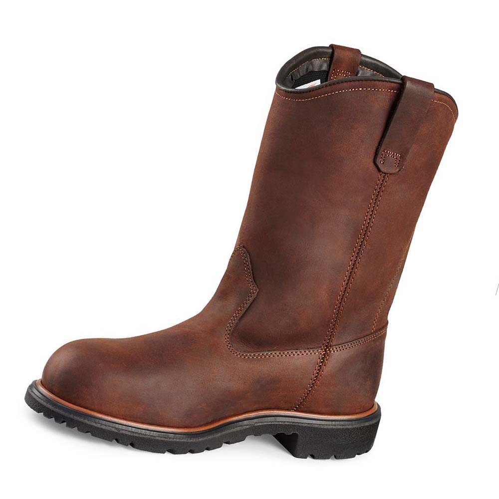 Red Wing DynaForce® 11-inch Vandtætte Sikkerheds Tå Pull On Støvler Herre Kaffe | DK228LIS