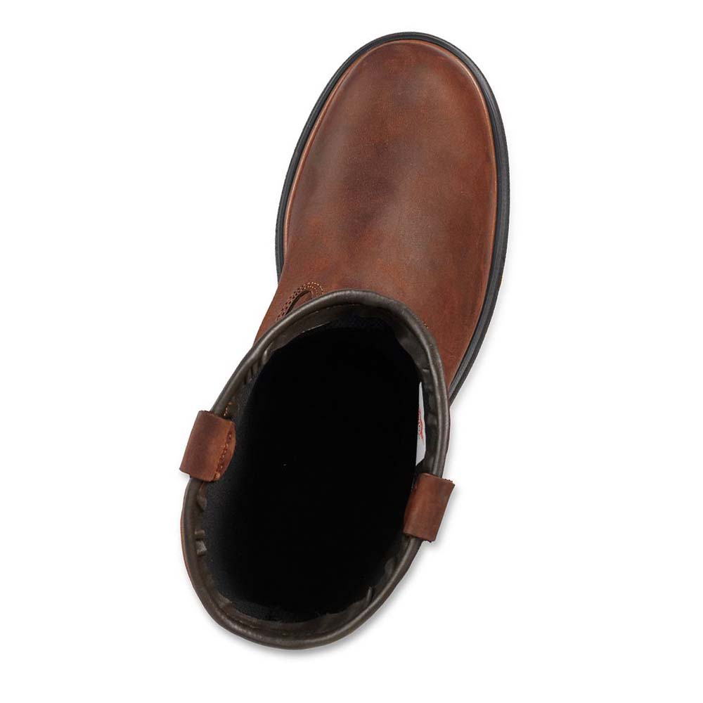 Red Wing DynaForce® 11-inch Vandtætte Sikkerheds Tå Pull On Støvler Herre Kaffe | DK228LIS