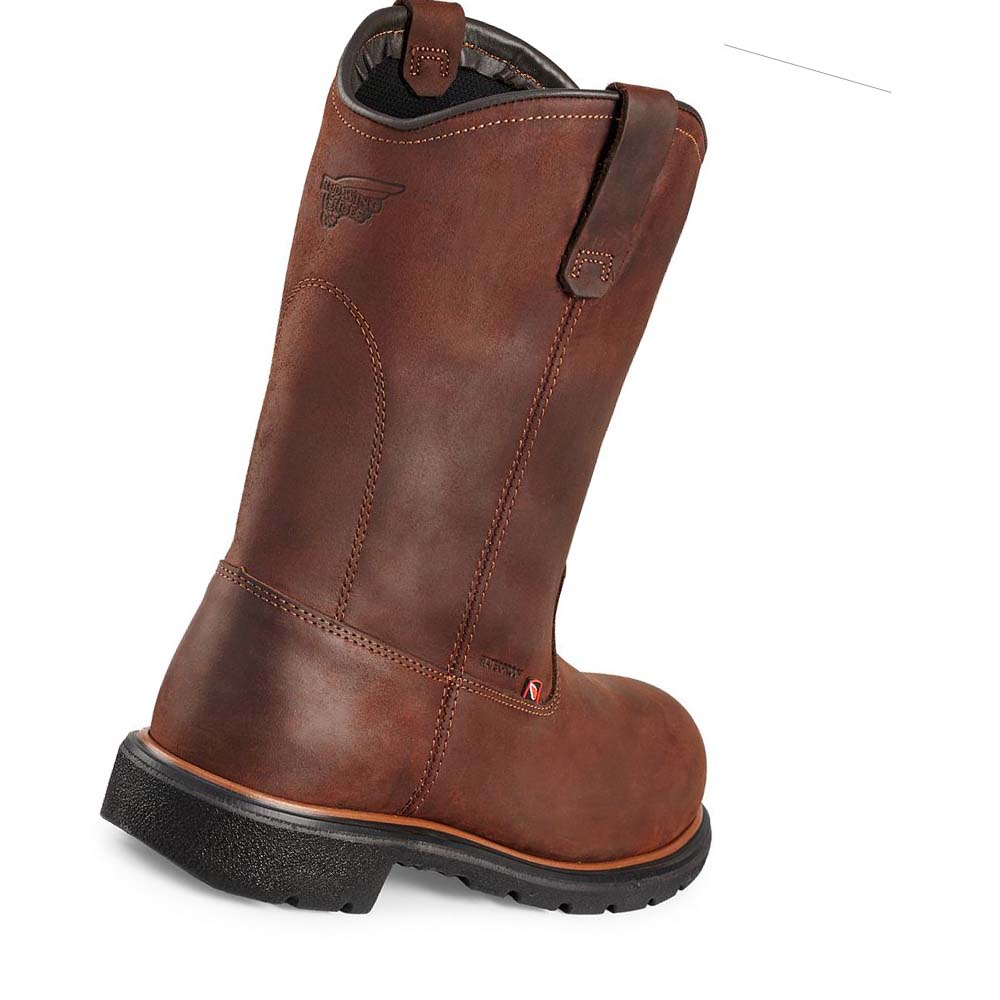 Red Wing DynaForce® 11-inch Vandtætte Soft Tå Pull-On Arbejdsstøvler Herre Brune | DK71ZUT