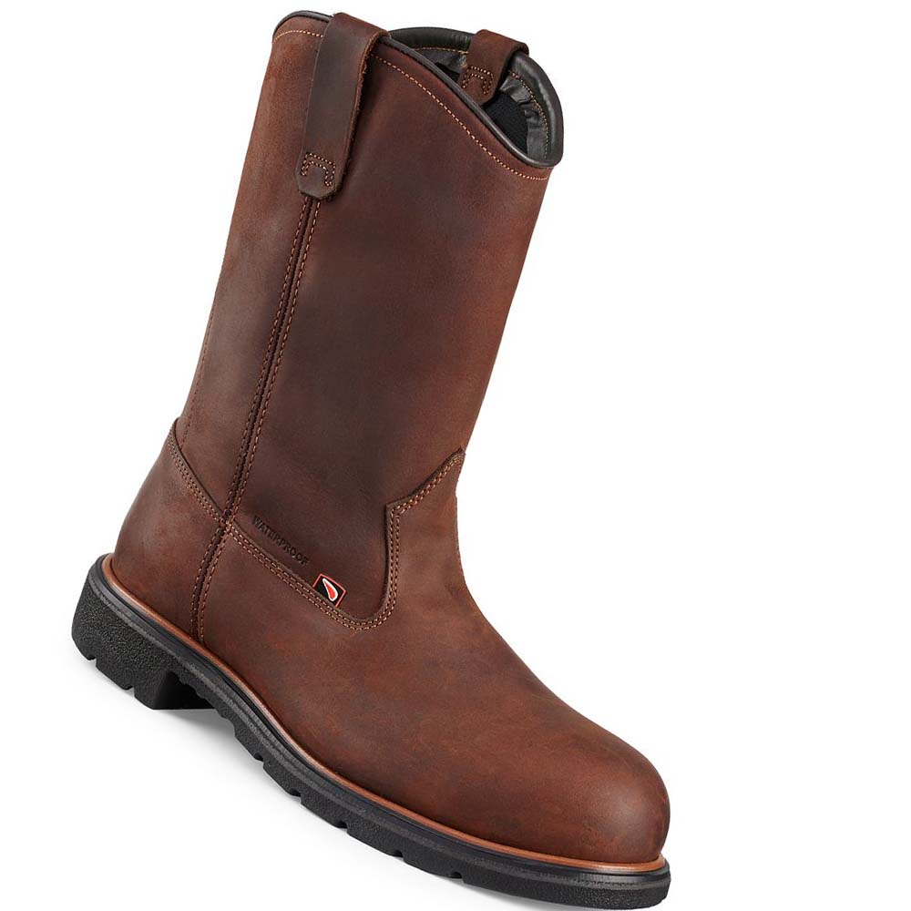 Red Wing DynaForce® 11-inch Vandtætte Soft Tå Pull-On Arbejdsstøvler Herre Brune | DK71ZUT