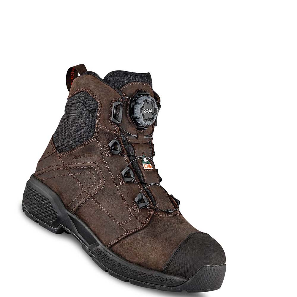 Red Wing Exos Lite 6-inch Vandtætte, CSA Sikkerhedsstøvler Herre Kaffe | DK344UZG