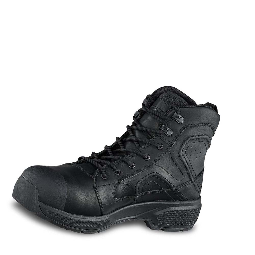 Red Wing Exos Lite 6-inch Vandtætte Sikkerhedsstøvler Herre Sort | DK33YXF