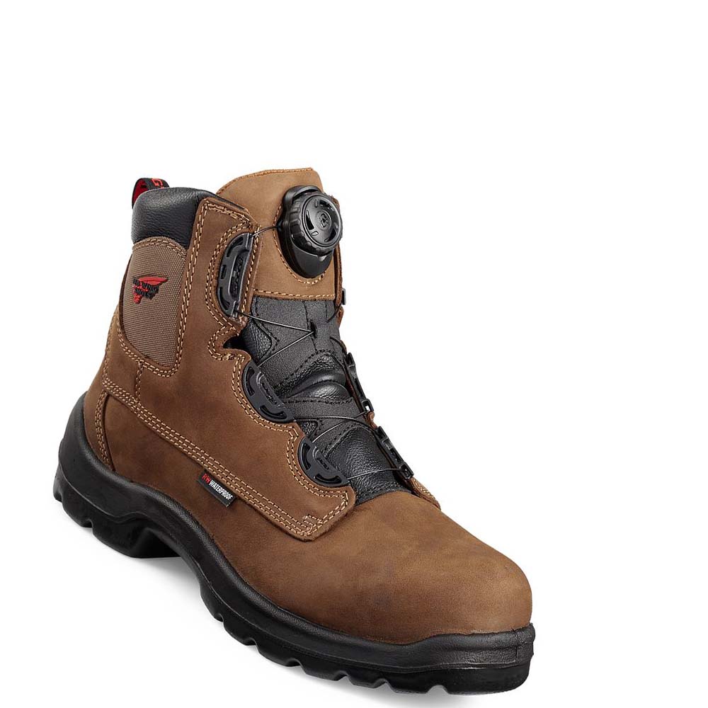 Red Wing FlexBond 6-inch BOA® Vandtætte Sikkerhedsstøvler Herre Brune | DK31ILH
