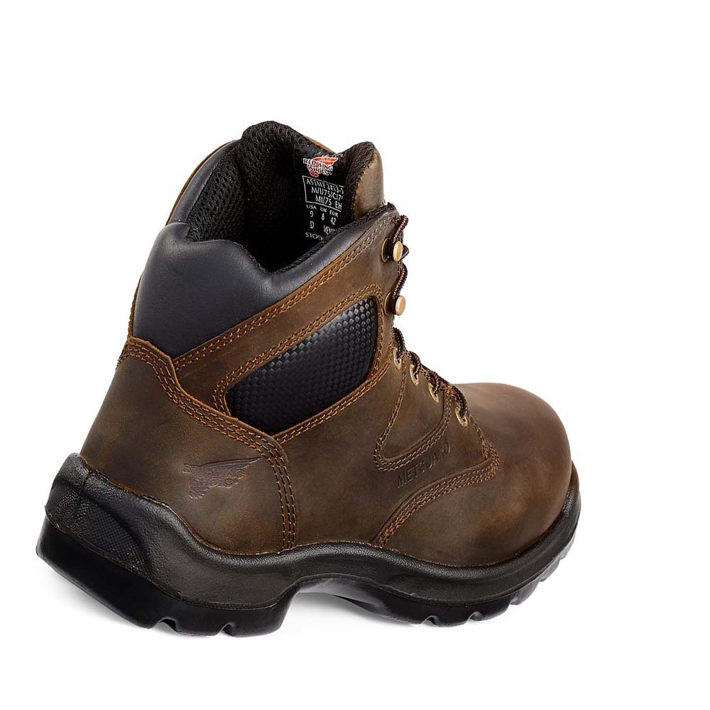 Red Wing FlexBond 6-inch Sikkerheds Tå Metguard Sikkerhedsstøvler Herre Kaffe | DK320TCE