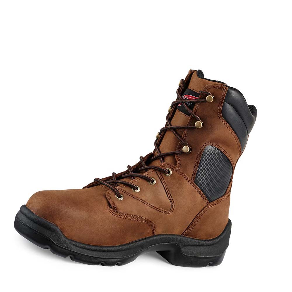 Red Wing FlexBond 8-inch Sikkerheds Tå Metguard Sikkerhedsstøvler Herre Brune | DK321RVD