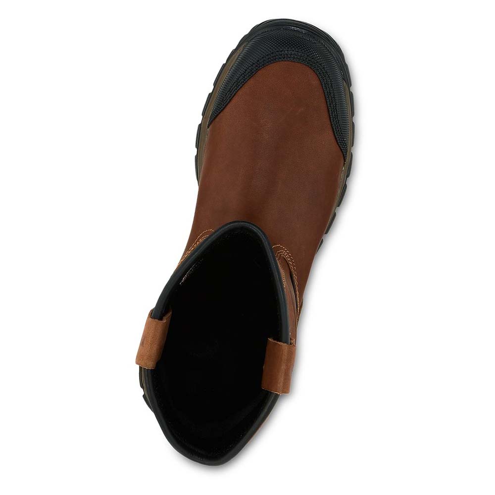 Red Wing FlexForce® 11-inch Sikkerheds Tå Pull-On Vandtætte Støvler Herre Brune | DK40NWY