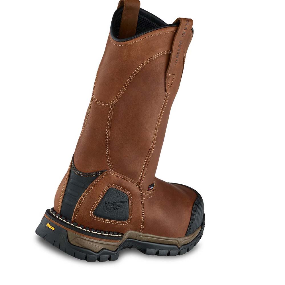 Red Wing FlexForce® 11-inch Vandtætte Sikkerheds Tå Pull On Støvler Herre Kaffe | DK234DFM