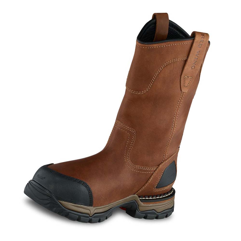 Red Wing FlexForce® 11-inch Vandtætte Sikkerheds Tå Pull On Støvler Herre Kaffe | DK234DFM