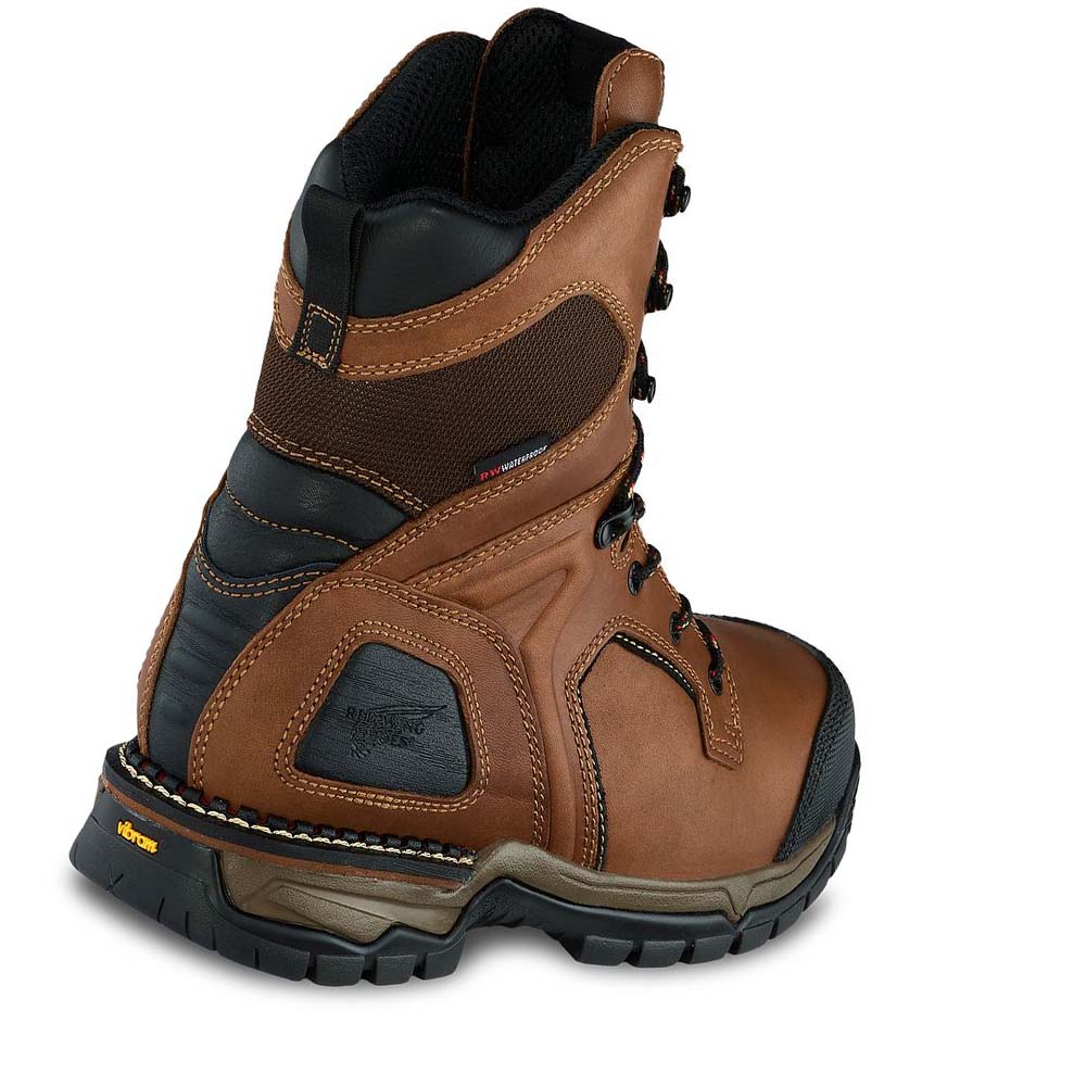Red Wing FlexForce® 8-inch Vandtætte Sikkerhedsstøvler Herre Brune | DK319YXF