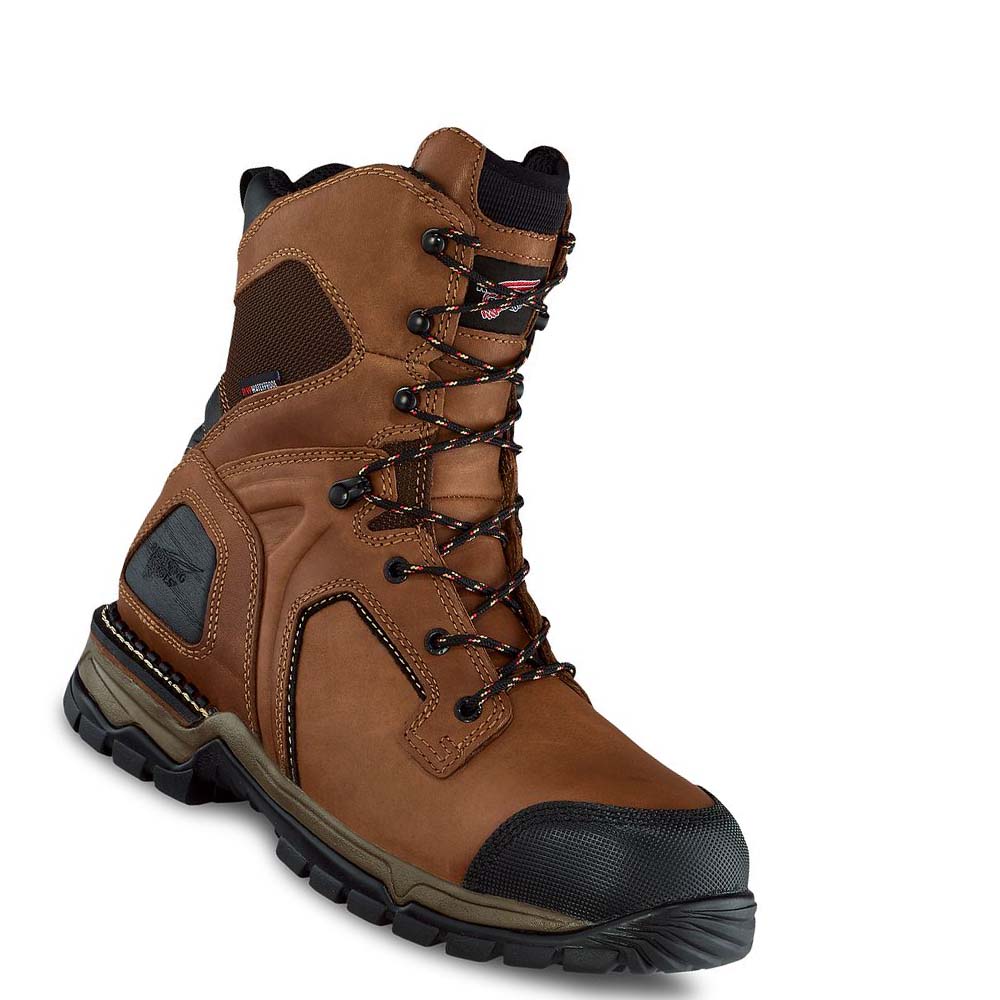Red Wing FlexForce® 8-inch Vandtætte Sikkerhedsstøvler Herre Brune | DK319YXF