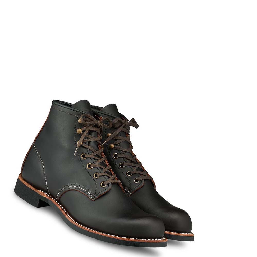 Red Wing Heritage 6-Inch CSA in Prairie Læder Støvler Herre Sort Brune | DK20LIS